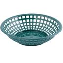 Tablecraft Forest Green Round Serving Basket, 8 x 8 x 2 inch -- 36 per case