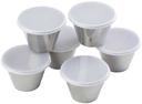 Tablecraft Round Stainless Steel Ramekin with Clear Lid, 3 Ounce, 6 count per pack -- 6 packs per case