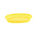 Tablecraft Plastic Yellow Oval Chicago Basket, 10.5 x 7 x 1.5 inch -- 36 per case