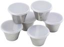 Tablecraft Round Stainless Steel Ramekin with Clear Lids, 5 Ounce, 6 count per pack -- 6 packs per case
