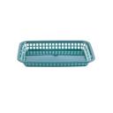 Tablecraft Forest Green Mas Grande Rectangular Basket, 11.75 x 8.5 x 1.5 inch -- 36 per case