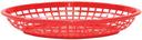 Tablecraft Red Jumbo Oval Polypropylene Basket, 11.75 x 8.875 x 1.875 inch -- 36 per case