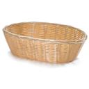 Tablecraft Plastic Oval Natural Serving Basket, 10 inch -- 12 per case