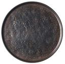 Tablecraft Lunara Collection Round Brown Melamine Platter, 10.75 x 10.75 x 0.875 inch