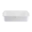 Tablecraft High Density Polyethylene White Tote Box, 21.5 x 15.75 x 5 inch -- 12 per case