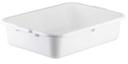 Tablecraft High Density Polyethylene White Food Storage Box, 21.5 x 15.75 x 7 inch -- 12 per case.
