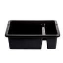 Tablecraft Polyethylene Heavy Duty Black Divided Tote Box, 21 x 17 x 7 inch -- 6 per case