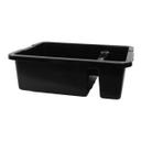 Tablecraft Heavy Duty Black Divided Tote Box, 15 x 22 x 7 inch -- 6 per case