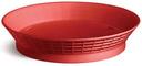 Tablecraft Red Polypropylene Diner Platter with Base, 9 x 9 x 1.75 inch -- 12 per case