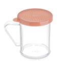 Tablecraft Plastic Dredge with Dusty Rose Medium Ground Lid, 10 Ounce Capacity -- 12 per case