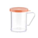 Tablecraft Plastic Dredge with Dusty Rose Medium Ground Lid, 10 Ounce -- 12 per case