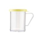 Tablecraft Plastic Dredge with Yellow Cheese Lid, 10 Ounce -- 12 per case
