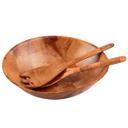 Tablecraft Round 4 Ply Woven Maple Wood Melamine Coated Salad Bowl, 12 x 12 x 2.875 inch -- 12 per case