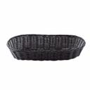 Tablecraft Black Italian Woven Basket, 15 inch -- 12 per case