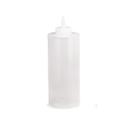 Tablecraft Clear with Cone Tip and Natural Top Squeeze Bottle, 32 Ounce -- 12 per case