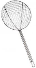 Tablecraft Nickel Plated Round Mesh Skimmer, 6 inch