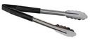 Tablecraft Stainless Steel Vinyl-Coated Tong with Black Handle, 12 inch