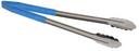 Tablecraft Stainless Steel Vinyl-Coated Tong with Blue Handle, 16 inch