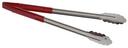 Tablecraft Stainless Steel Vinyl-Coated Tong with Red Handle, 16 inch