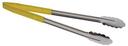 Tablecraft Stainless Steel Vinyl-Coated Tong with Yellow Handle, 16 inch