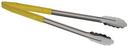 Tablecraft Stainless Steel Vinyl-Coated Tong with Yellow Handle, 9 inch
