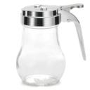 Tablecraft Teardrop Syrup Dispenser with Chrome ABS Top -- 12 per case