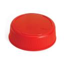 Tablecraft InvertaTop Polyethylene Red 63mm End Cap for Squeeze Bottles, 2.75 x 2.75 x 0.875 inch - 12 per pack -- 1 pack per case