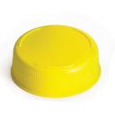 Tablecraft InvertaTop Polyethylene Yellow 63mm End Cap for Squeeze Bottles, 2.75 x 2.75 x 0.875 inch - 12 per pack -- 1 pack per case