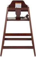 Tablecraft Mahogany Wood Finish Unassembled High Chair, 19.75 x 19.75 x 29 inch