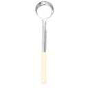 Tablecraft Stainless Steel Solid One Piece Spoonout with Beige Handle, 3 Ounce