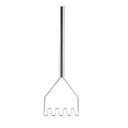 Tablecraft Stainless Steel Square Face Potato Masher, 7.375 x 5.25 x 24 inch