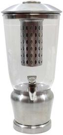 Tablecraft Tritan Plastic Single Upscale Beverage Dispenser with Stainless Steel Base and Nickel Plated ABS Faucet, 1.25 Gallon Capacity