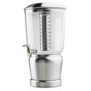 Tablecraft Tritan Plastic Single Upscale Beverage Dispenser with Stainless Steel Base and Nickel Plated ABS Faucet, 2.5 Gallon Capacity