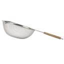 Tablecraft Tin Plated Single Medium Mesh Strainer with Wood Handle, 8 inch Dia.