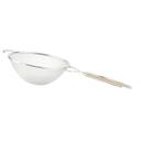 Tablecraft Tin Plated Single Medium Mesh Strainer with Wood Handle, 10.25 inch Dia.
