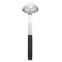 Tablecraft Antimicrobial Black Vinyl Coated Stainless Steel 3 Ounce Ladle with 9 inch Handle