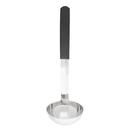 Tablecraft Antimicrobial Black Vinyl Coated Stainless Steel 4 Ounce Ladle with 9 inch Handle, 3.5 x 3.125 x 10.5 inch