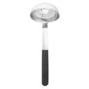 Tablecraft Antimicrobial Black Vinyl Coated Stainless Steel 6 Ounce Ladle with 9 inch Handle