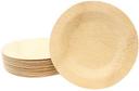 Tablecraft Disposable Bamboo Round Plate, 9 inch Diameter - 25 count per pack -- 1 pack per case.