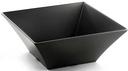 Tablecraft Frostone Collection Melamine Black Square Bowl, 7 Quart Capacity