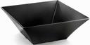 Tablecraft Frostone Collection Melamine Black Square Bowl, 13.25 Quart Capacity