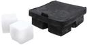 Tablecraft Black Silicone Ice Cube Tray, 5 x 5.25 x 2.25 inch
