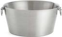 Tablecraft Stainless Steel Round Double Wall Beverage Tub, 6.75 Gallon