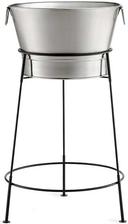 Tablecraft Stainless Steel Brushed Double Wall Beverage Tub and Stand Set, 7 Gallon