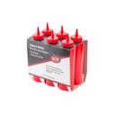 Tablecraft Red with Cone Tip and Natural Top Ketchup Squeeze Bottle, 12 Ounce Capacity -- 72 per case