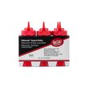 Tablecraft Polyethylene 16 Ounce Widemouth 63mm Red Mustard Squeeze Bottle with Standard TipTop, 6 count -- 8 per case