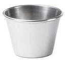 Tablecraft Stainless Steel Round Sauce Cup, 2.5 Ounce - 12 count per pack -- 8 packs per case.