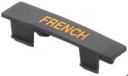 Tablecraft French Black with Orange Print Name Tag for NSF Saferfood Solutions Option Dispenser, 0.5625 x 0.4375 x 2.5 inch