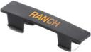 Tablecraft Ranch Black with Orange Print Name Tag for NSF Saferfood Solutions Option Dispenser, 0.5625 x 0.4375 x 2.5 inch