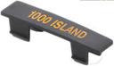 Tablecraft Thousand Island Black with Orange Print Name Tag for NSF Saferfood Solutions Option Dispenser, 0.5625 x 0.4375 x 2.5 inch